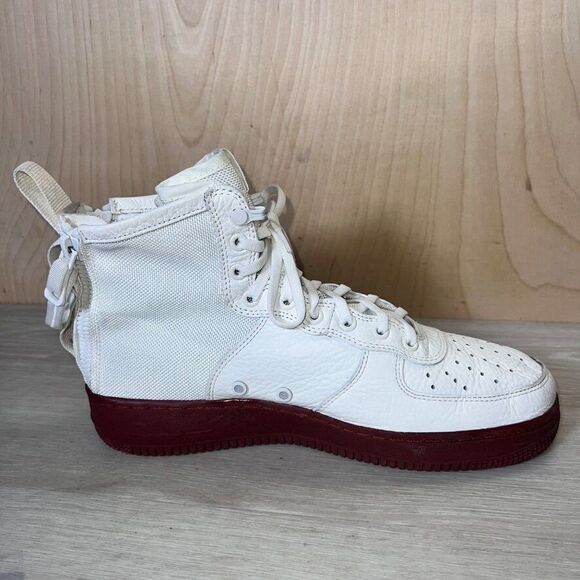 Nike SF Air Force AF1 Mid "Red Ivory" 917753- 100 Men's 9 - Picture 7 of 11